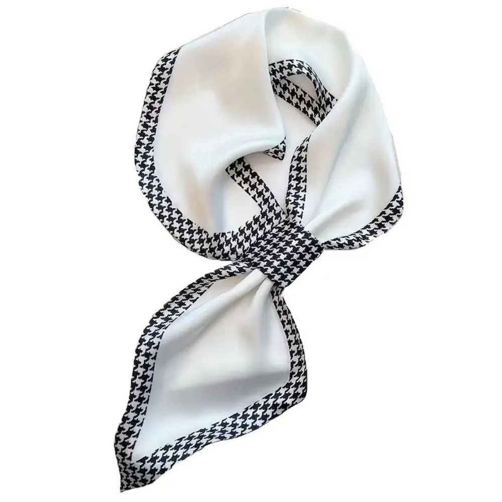 NEW Houndstooth Scarf - Soft Satin Feel